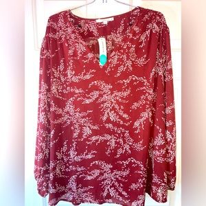 NWT Fun-2-Fun v-neck Blouse 3X